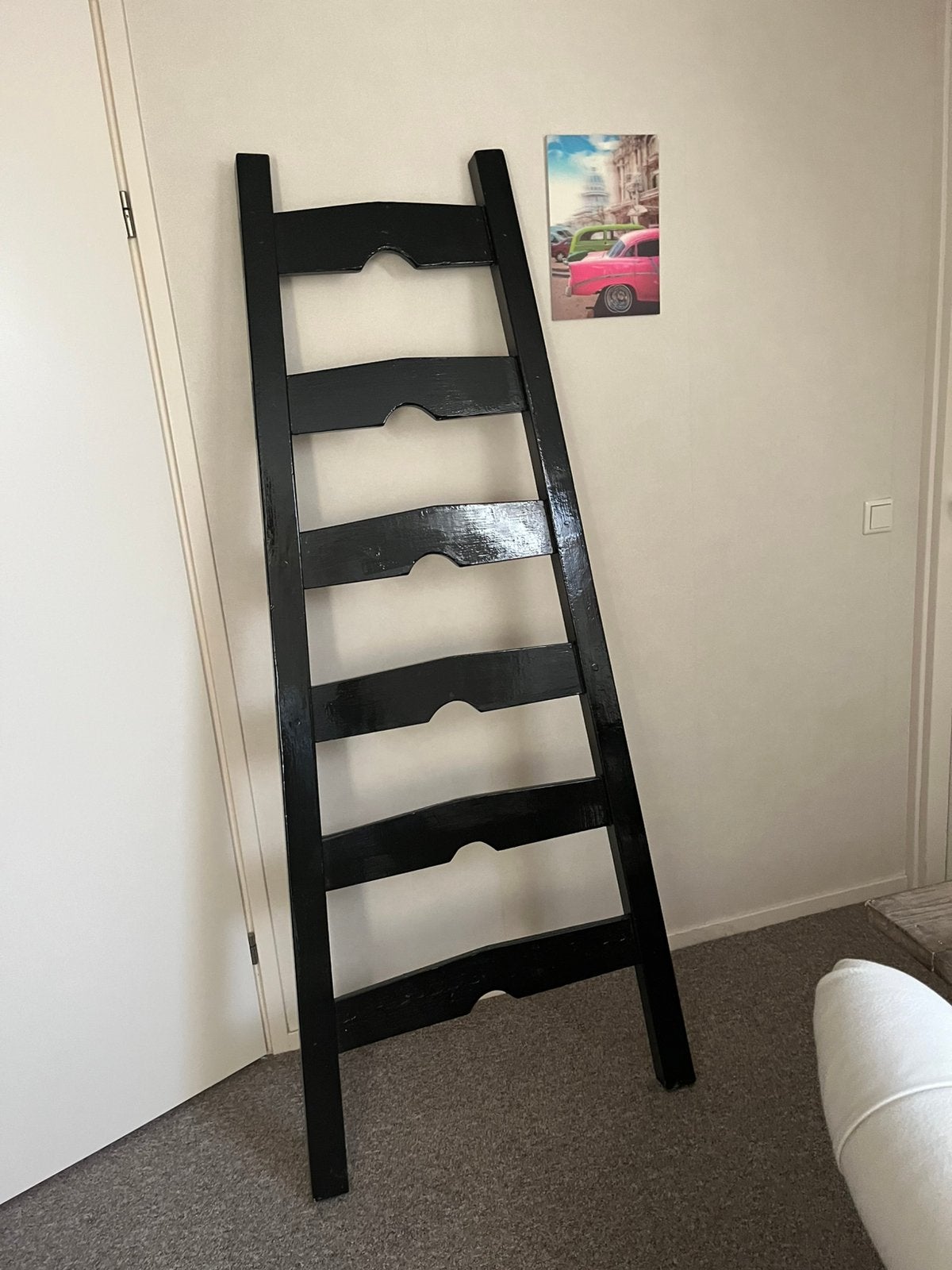Zwarte decoratieve ladder, Ophalen, Zo goed als nieuw, Minder dan 2 meter