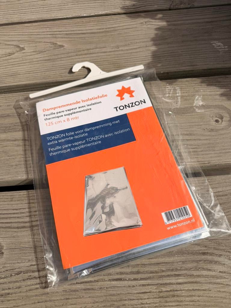 Tonzon dampremmende isolatiefolie 1,25x6 meter (7,5 m²), Doe-het-zelf en Verbouw, Isolatie en Afdichting, Overige materialen, Dakisolatie