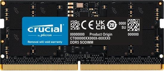 Crucial 32GB DDR5 SODIMM Kit (2x 16GB) 5600MHz, Computers en Software, RAM geheugen, 32 GB, Ophalen of Verzenden, Zo goed als nieuw
