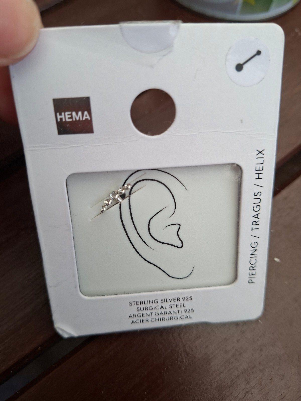 Helix piercing, Ophalen of Verzenden, Nieuw, Staal, Oor- of Traguspiercing