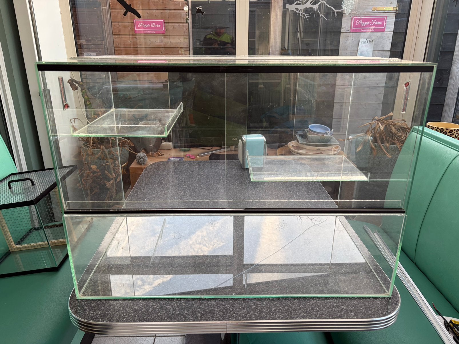 Gerbilarium, terrarium 70x40x50, Gebruikt, Hok, Ophalen, Minder dan 60 cm