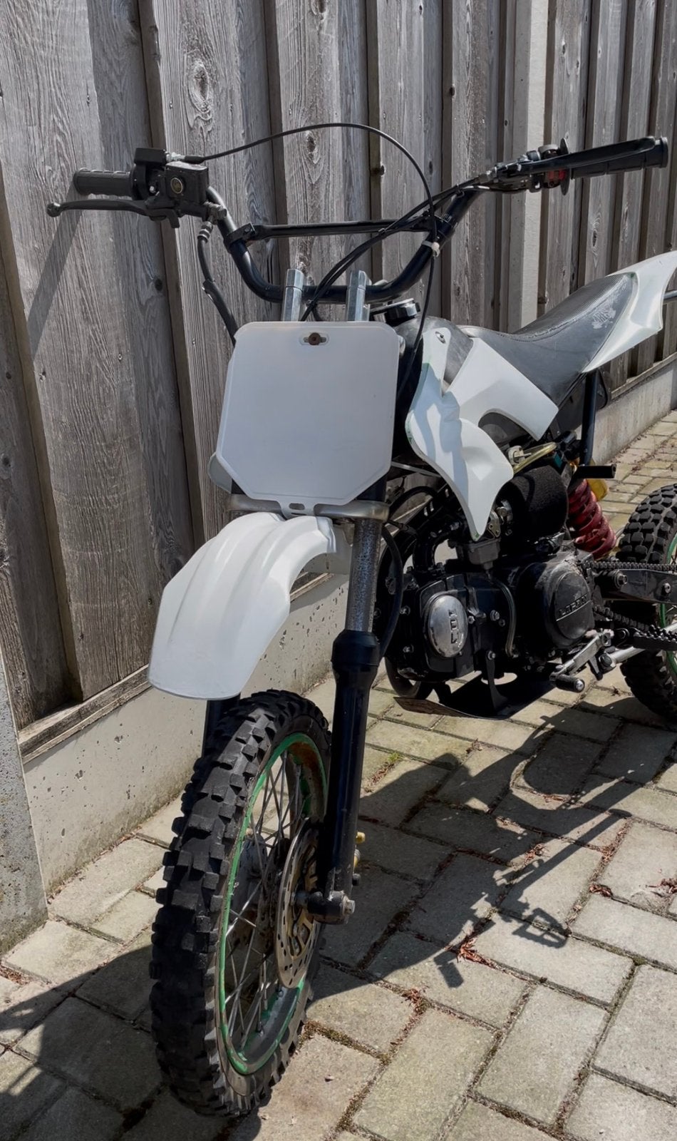 Pitbike 125cc, Fietsen en Brommers, Minibikes, Midibikes en Pitbikes, Zo goed als nieuw, Pitbike, Schijfrem, Ophalen