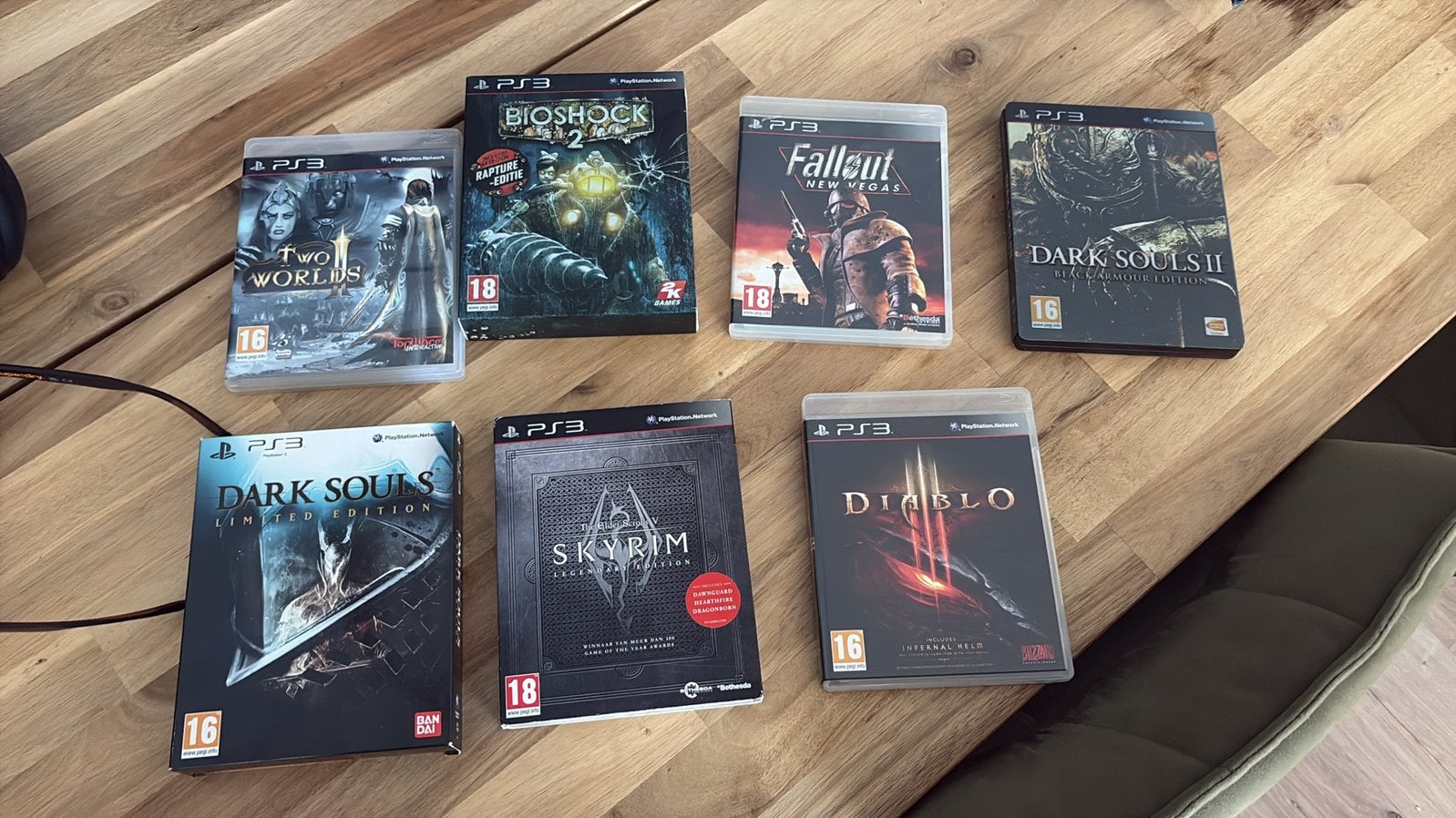 PS3 collectie Skyrim, Dark Souls, BioShock 2, Diablo III, Vanaf 18 jaar, 1 speler, Ophalen of Verzenden, Zo goed als nieuw