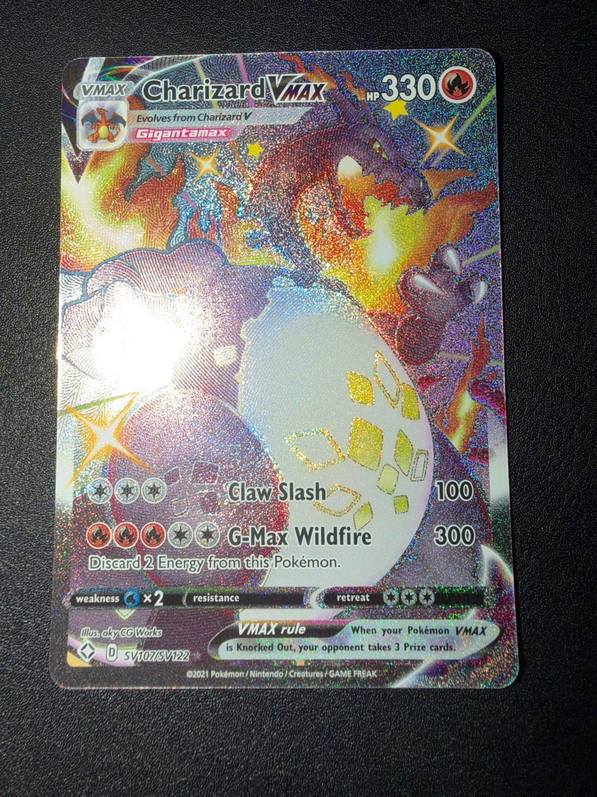 Charizard Vmax shining - Shining Fates NM, Hobby en Vrije tijd, Ophalen of Verzenden, Zo goed als nieuw