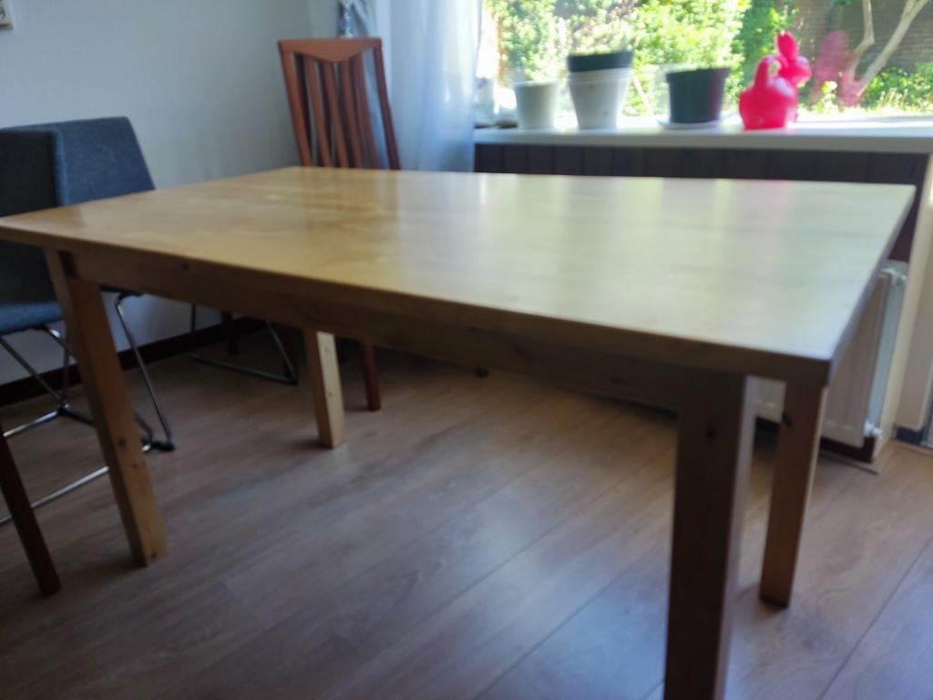 Houten eettafel 135x75x75 cm, Huis en Inrichting, Tafels | Eettafels, Gebruikt, 100 tot 150 cm, Vier personen, Rechthoekig