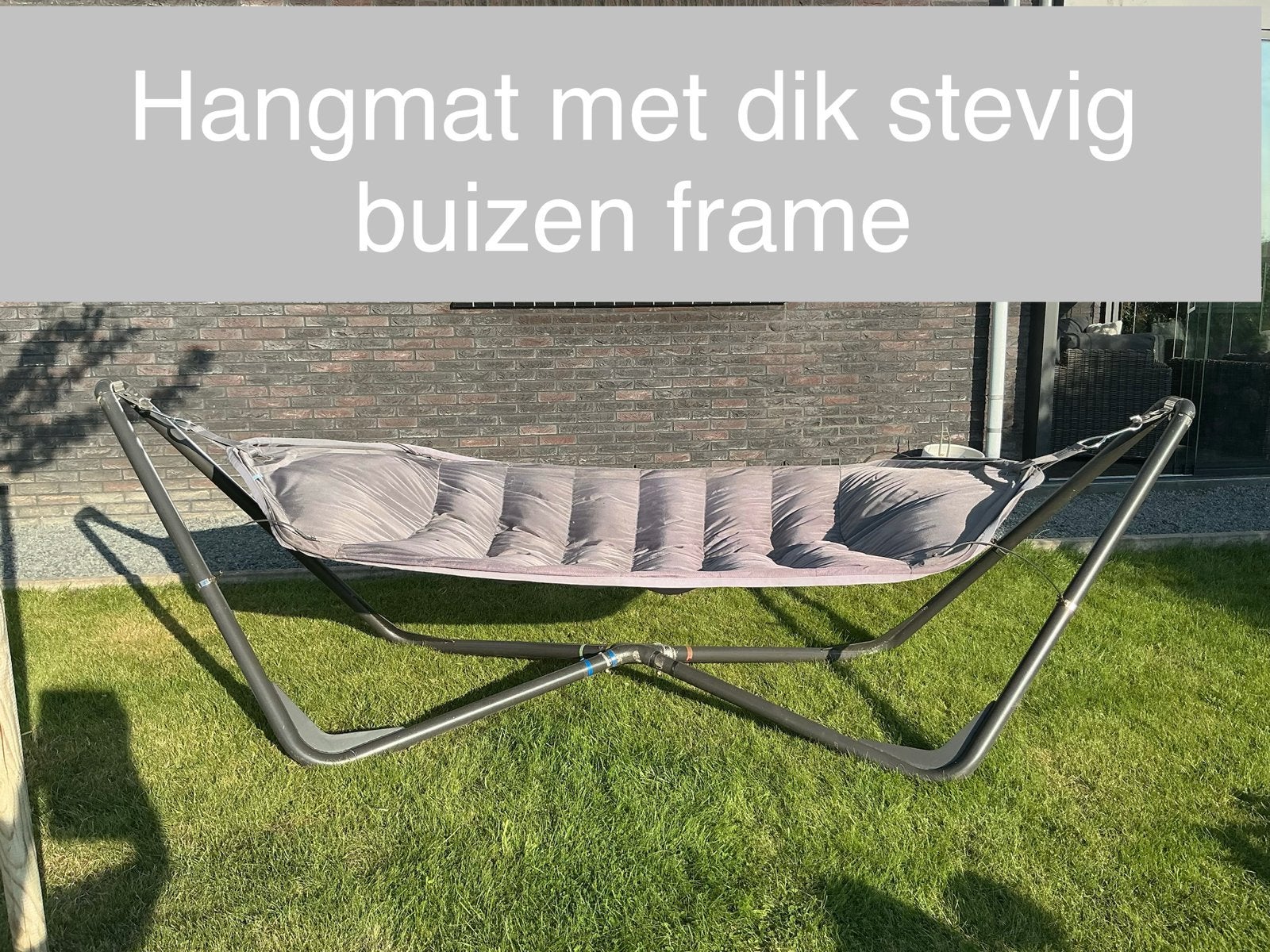 Hangmat met stevig demontabel frame, Ophalen, Gebruikt, Meerpersoons, Met standaard