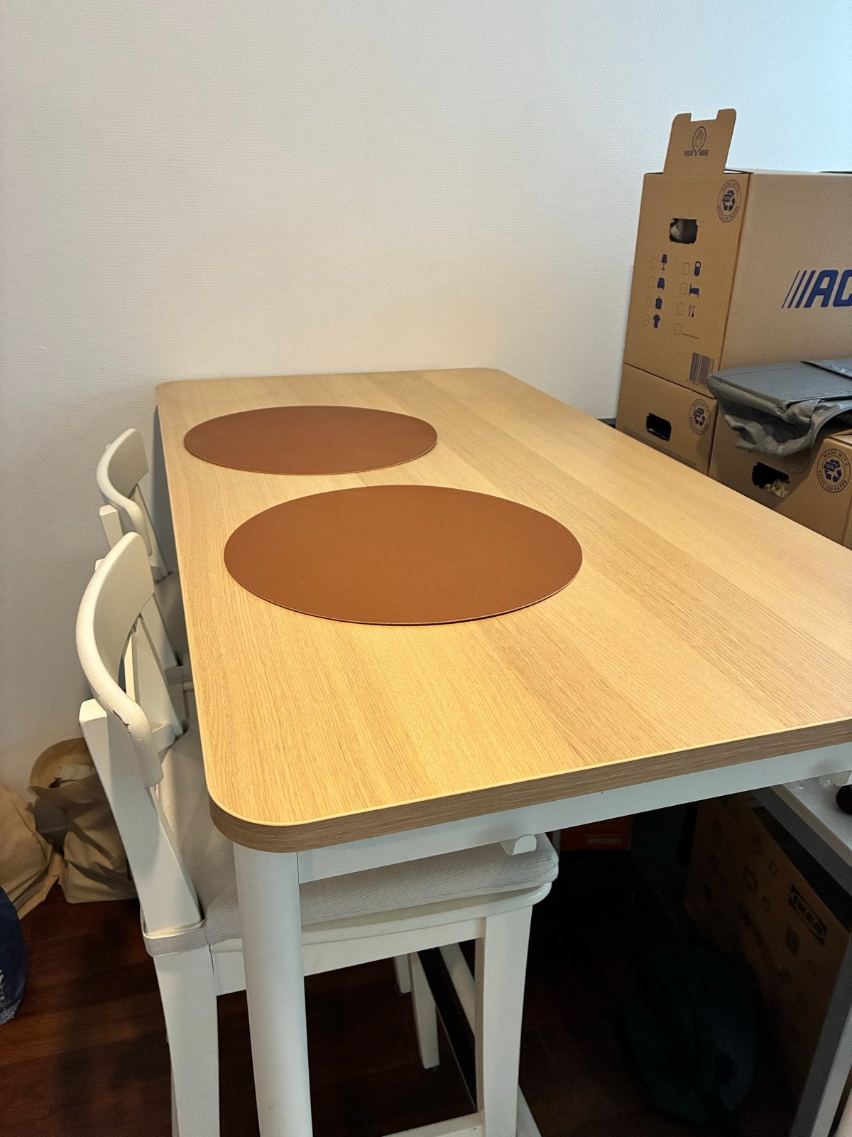 IKEA bar table and two chairs, Ophalen, Gebruikt, 90 cm of meer, Hout
