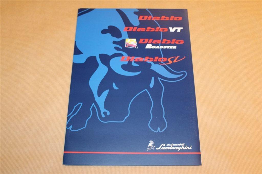 Zeldzame brochure - Lamborghini Diablo VT / Roadster1995, Ophalen of Verzenden, Zo goed als nieuw, Overige merken