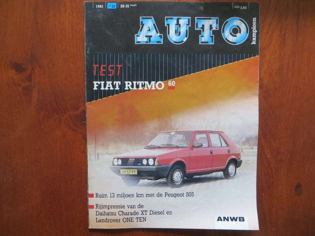 Autokampioen 12 1983 Fiat Ritmo 60, Land Rover One Ten, Ophalen of Verzenden, Nieuw, Peugeot