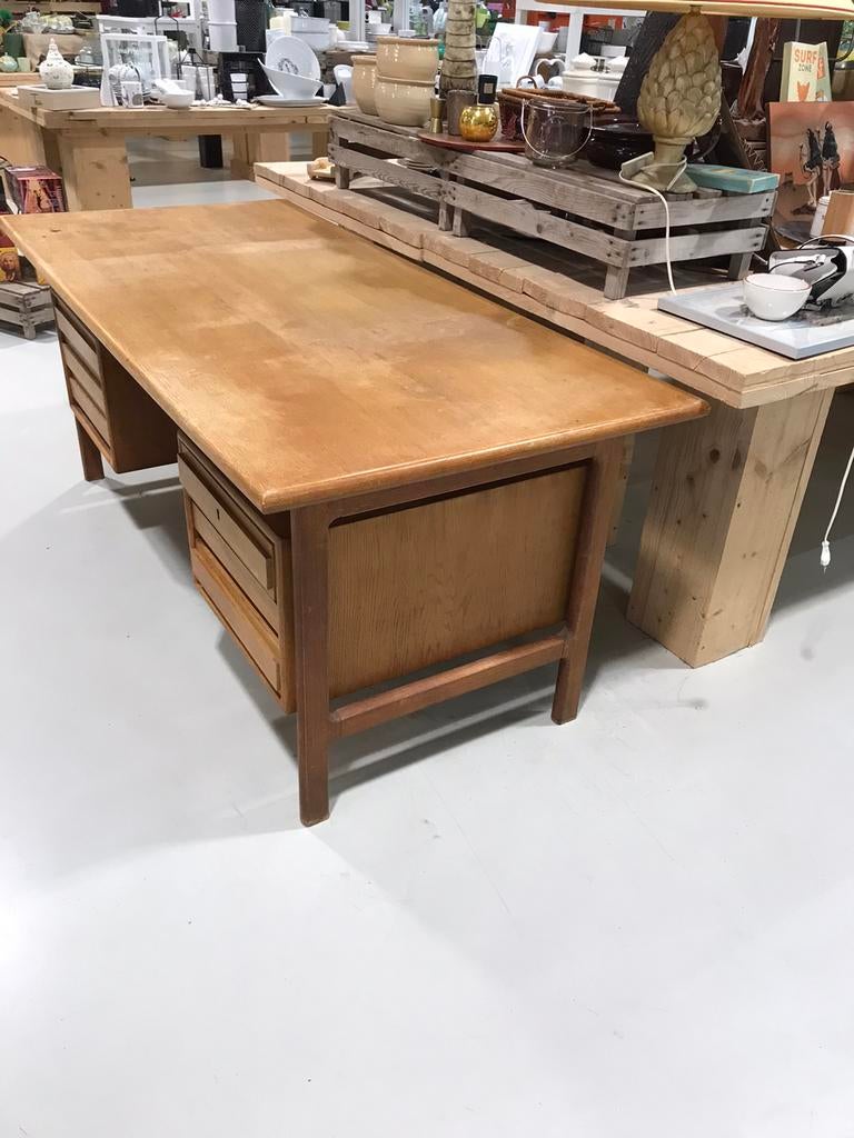 Gunni Omann teak bureau – Deens design – vrijstaand, Ophalen of Verzenden