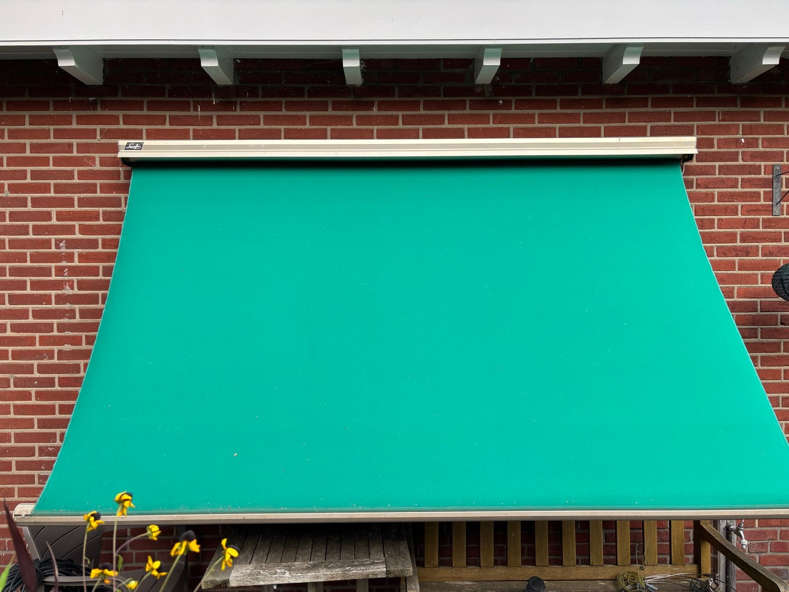 Luxaflex Zonnescherm 2,6 mtr. Breed - Elektrisch, Tuin en Terras, Ophalen, Gebruikt, Elektrisch, 250 cm tot 450 cm