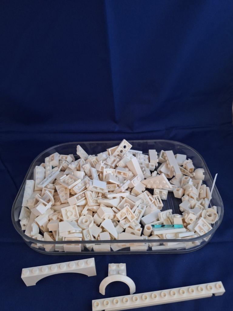 Grote partij witte LEGO blokjes - diverse vormen, Ophalen of Verzenden, Gebruikt