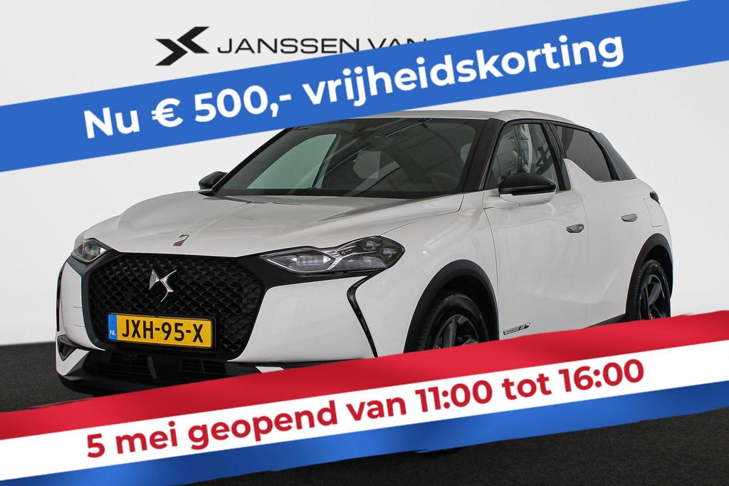 DS 3 Crossback E-Tense Performance Line+ 50 kWh SOH 100% App, Auto's, DS, 136 pk, Gebruikt, 320 km, SUV of Terreinwagen