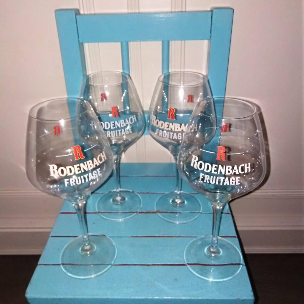 Rodenbach fruitage bierglazen 4 stuks, Verzamelen, Ophalen, Zo goed als nieuw, Glas of Glazen, Overige merken