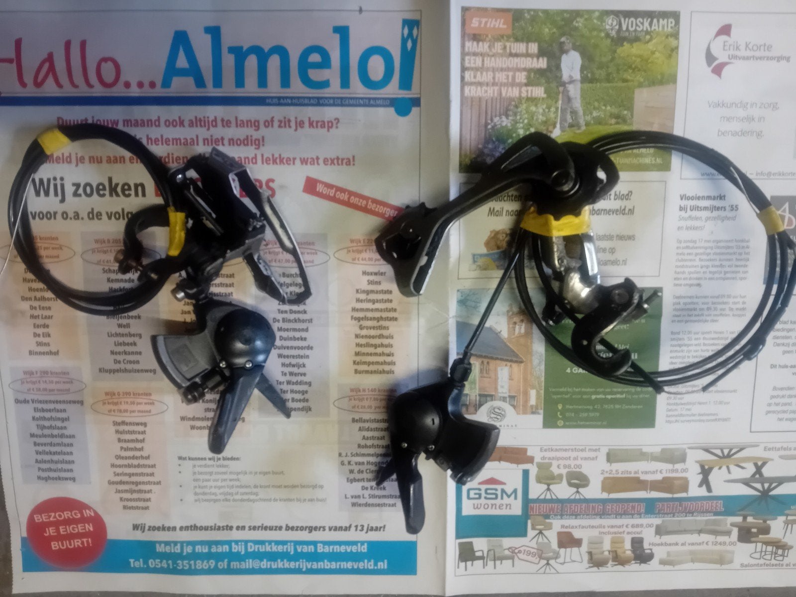 Shimano Altus Derailleur en Shifters - Gebruikt, Mountainbike, Gebruikt, Ophalen of Verzenden, Derailleur of Ketting