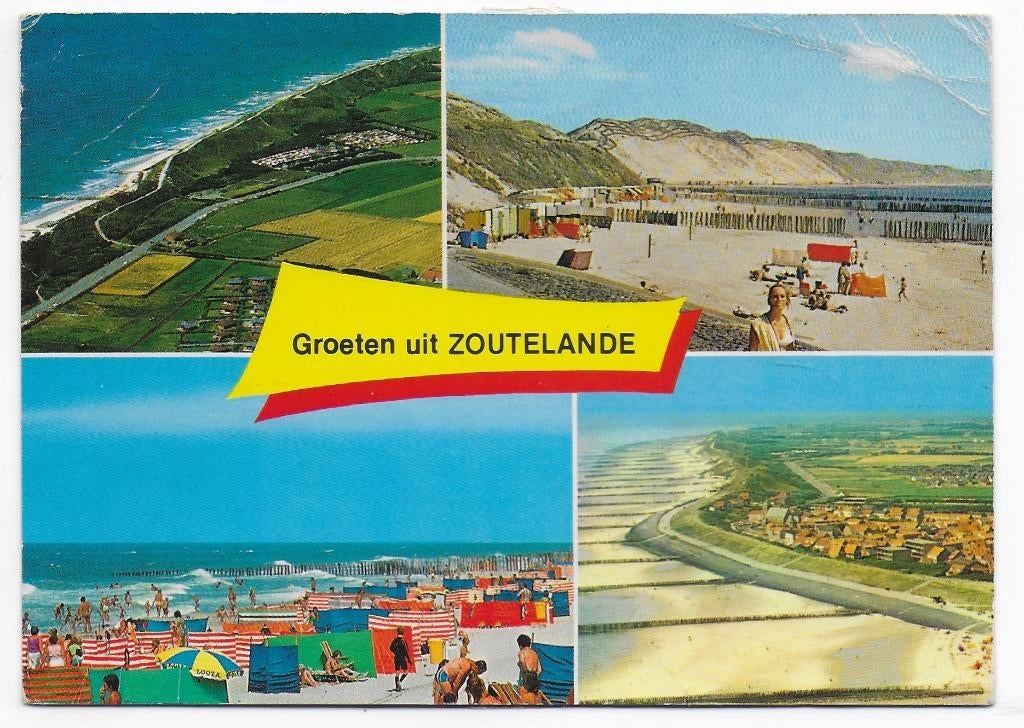 Zoutelande gelopen ansichtkaart ( B2568 ), Ophalen of Verzenden, 1980 tot heden, Gelopen
