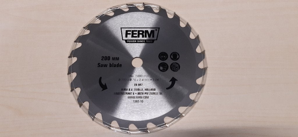 Zaagblad 200mm Asgat 16mm 24 TCT tanden voor hout, Doe-het-zelf en Verbouw, Gereedschap | Zaagmachines, Zo goed als nieuw, Cirkelzaag