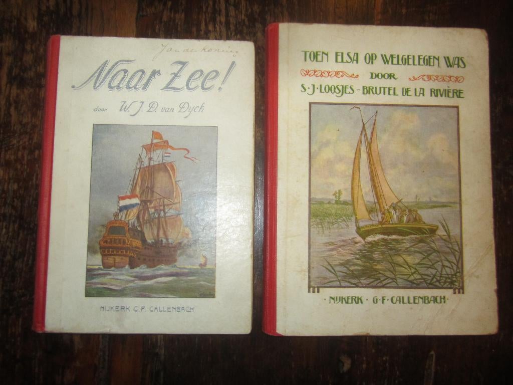 Oude zondagsschoolboekjes WJD van Dijck zee/SJ Loosjes Elsa, Ophalen of Verzenden