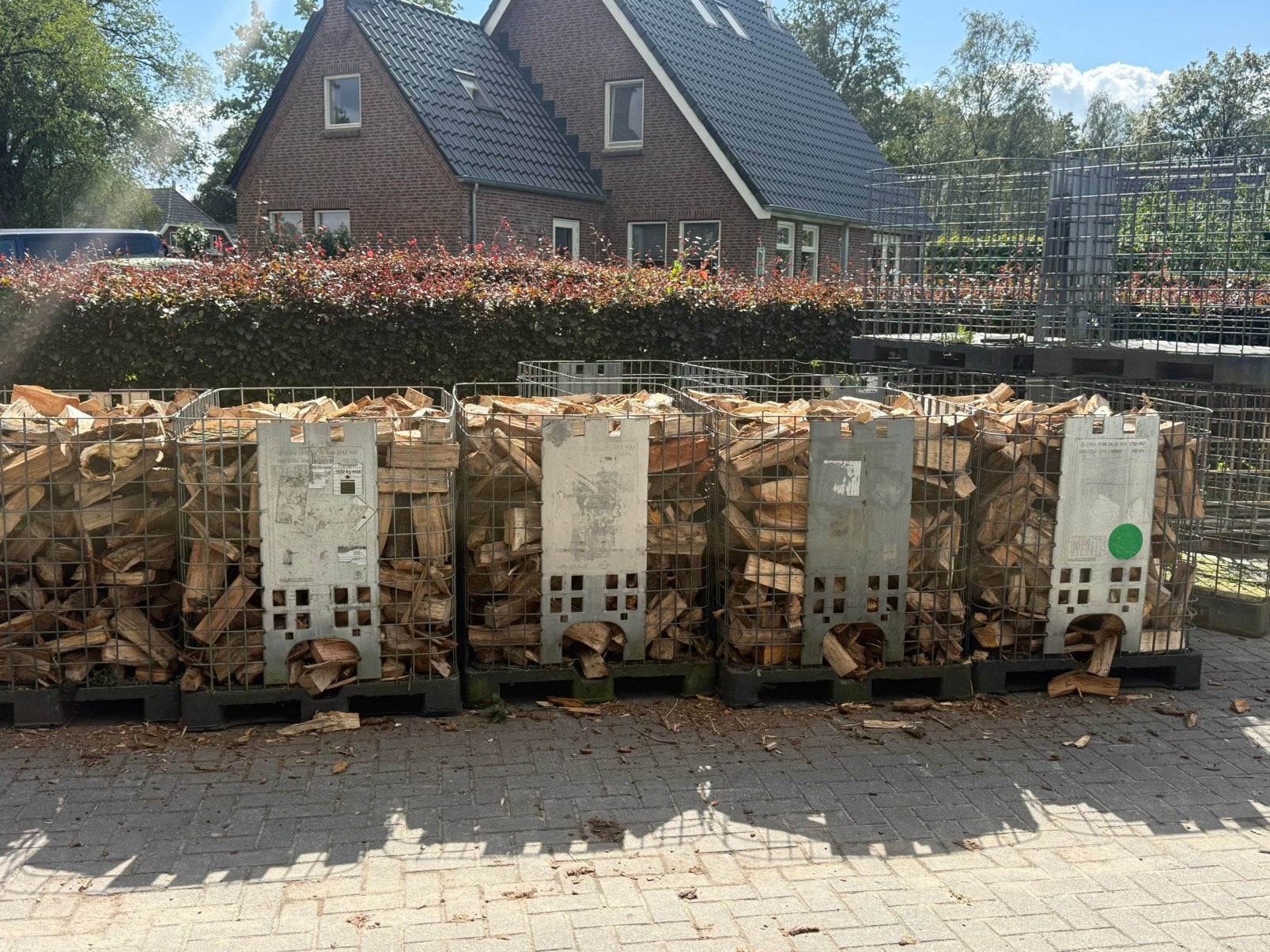 Haardhout inc ibc krat, Tuin en Terras, Haardhout, 6 m³ of meer, Ophalen