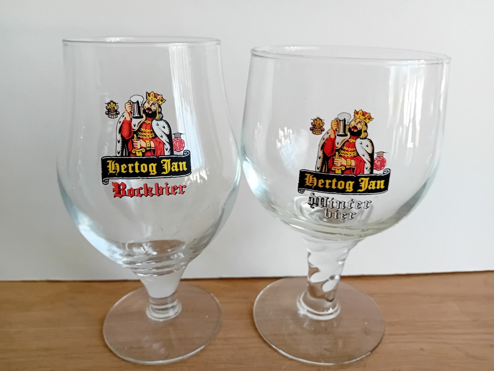 4 Hertog Jan glazen, Ophalen of Verzenden, Zo goed als nieuw, Glas of Glazen, Hertog Jan