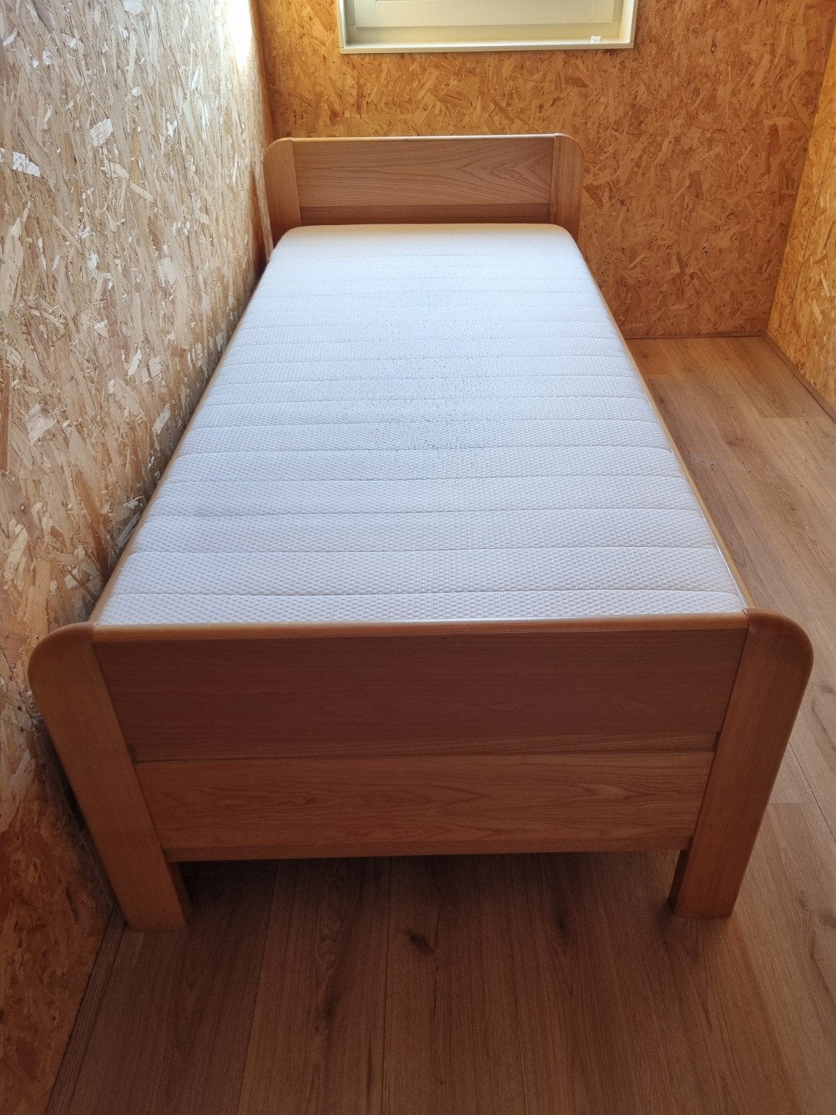 bed, Ophalen, 90 cm, Eenpersoons, Beige