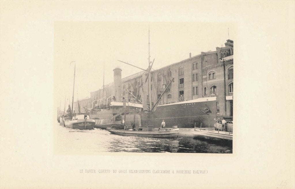 Litho Pakhuis Blauwhoedenveem in Amsterdam 1907, Ophalen of Verzenden