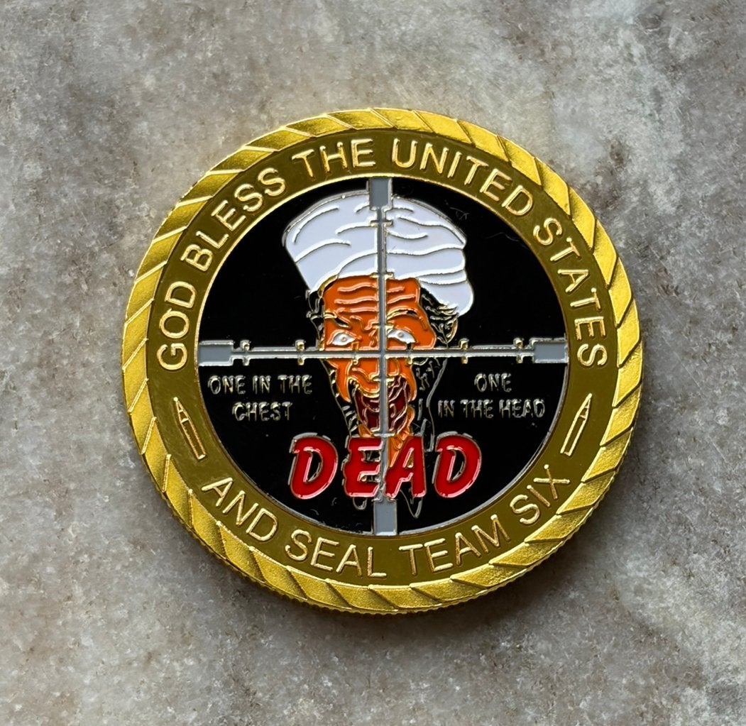 US Navy Seal team six operation neptune spear coin, Ophalen of Verzenden, Marine, Amerika, Embleem of Badge