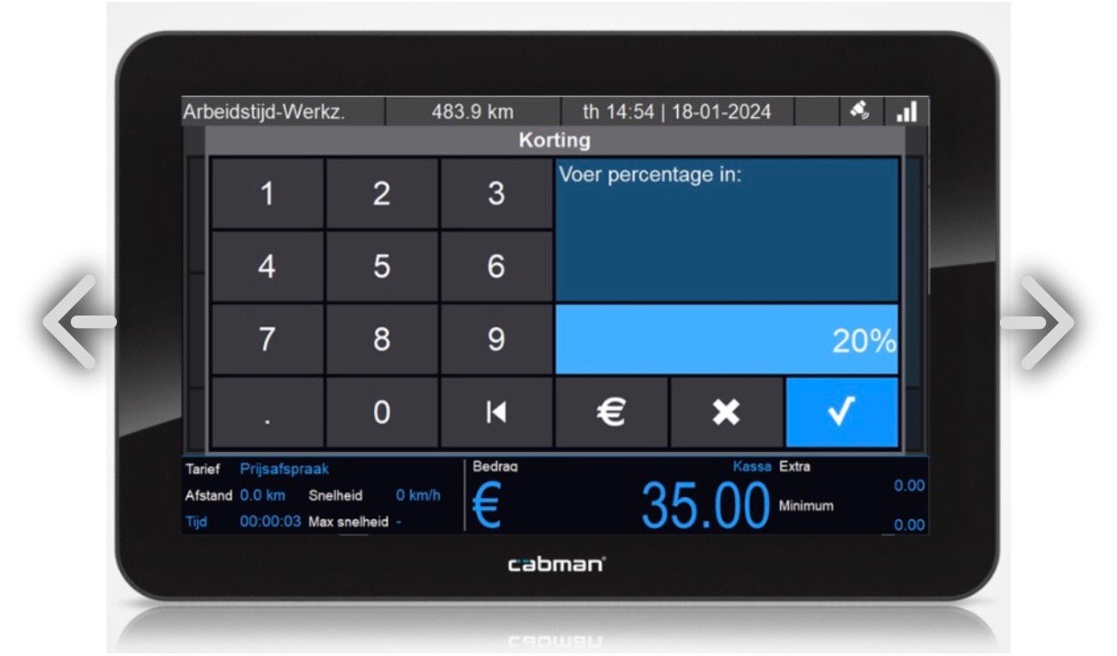 Te Koop Cabman MDT inclusief taximeter met printer compleet, Ophalen, Nieuw