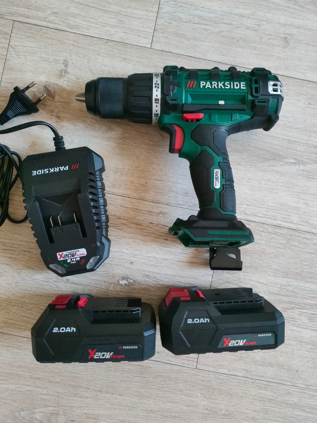 Parkside PABS 20-Li E6 Accuboormachine met 2 accu's en lader, 600 watt of meer, Variabele snelheid, Ophalen of Verzenden, Zo goed als nieuw