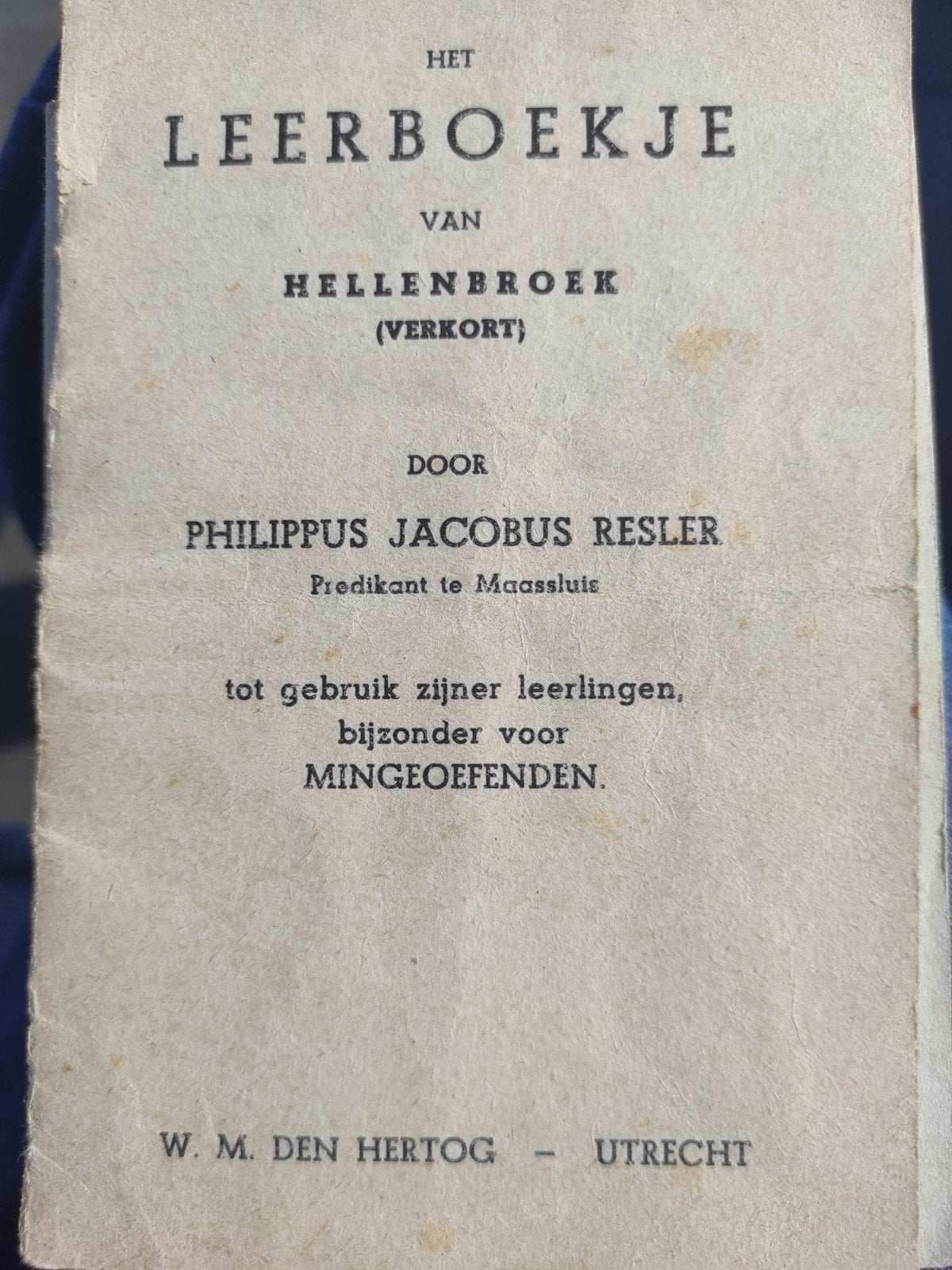 A Hellenbroek leerboekje, Boeken, Ophalen