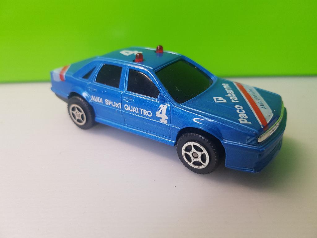 Tins Toys - Audi 200 Turbo Quattro [blauw] 1/43, Ophalen of Verzenden, Gebruikt, Auto, Overige merken