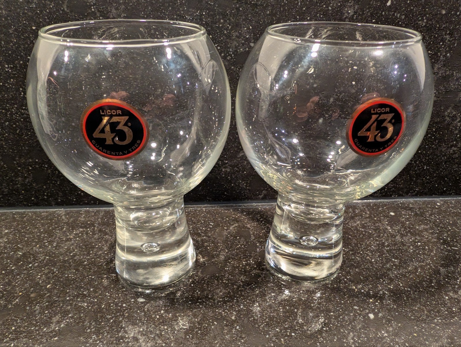 2 Licor 43 glazen, Ophalen of Verzenden, Zo goed als nieuw, Overige merken, Glas