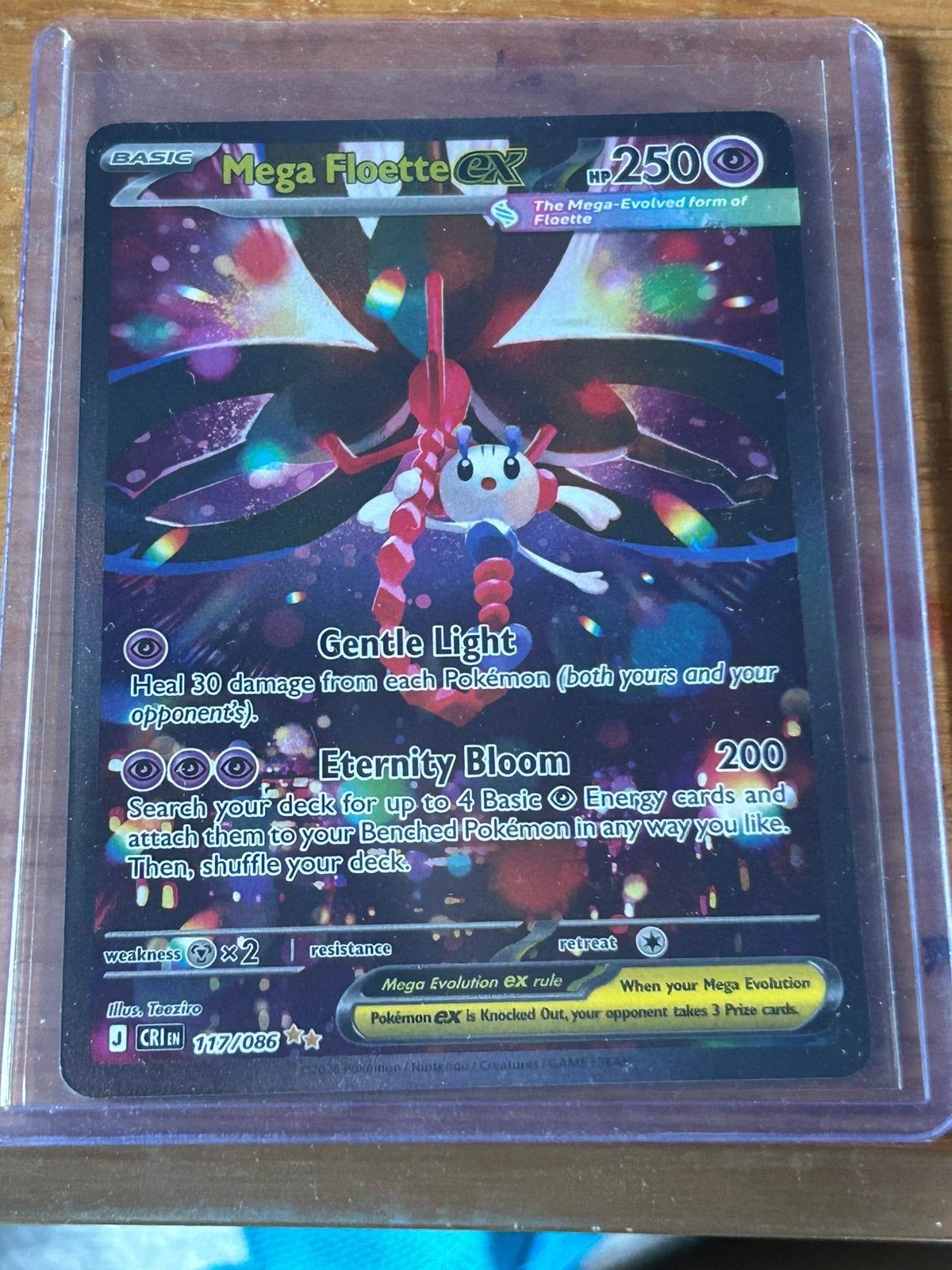 Mega Floette EX Pokémon Kaart - Zeldzaam en in Topstaat, Ophalen of Verzenden, Zo goed als nieuw, Losse kaart