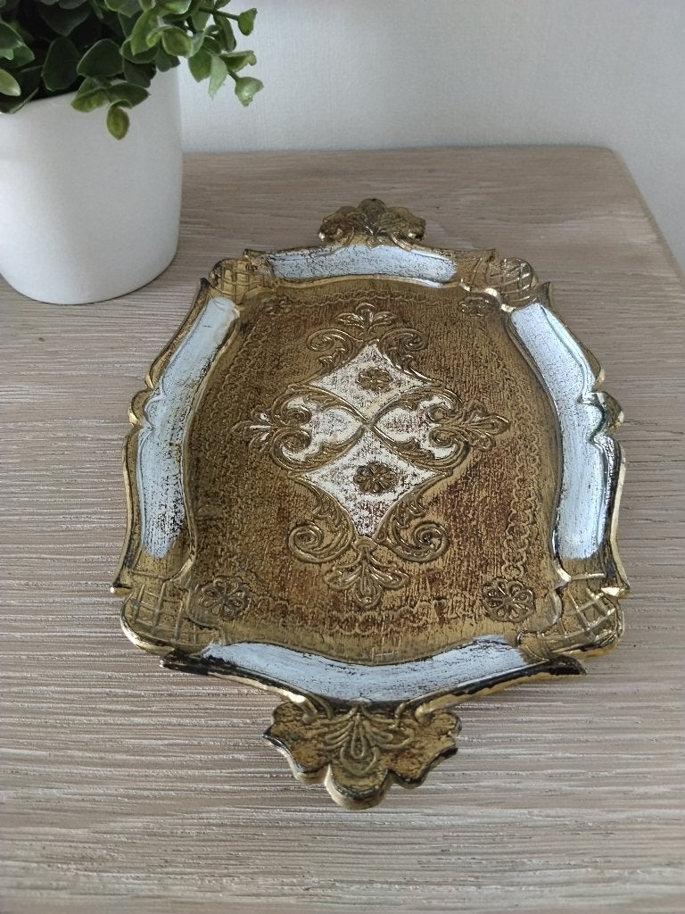 vintage Florentijns dienblad, Huis en Inrichting, Woonaccessoires | Dienbladen, Ophalen of Verzenden, Zo goed als nieuw, Ovaal
