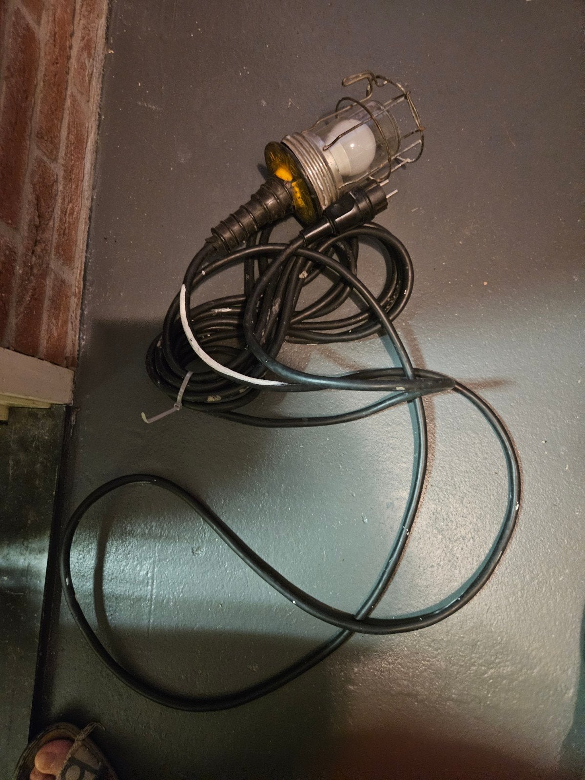 Bouwlamp / Werkspot met kooi en lange kabel, Ophalen of Verzenden