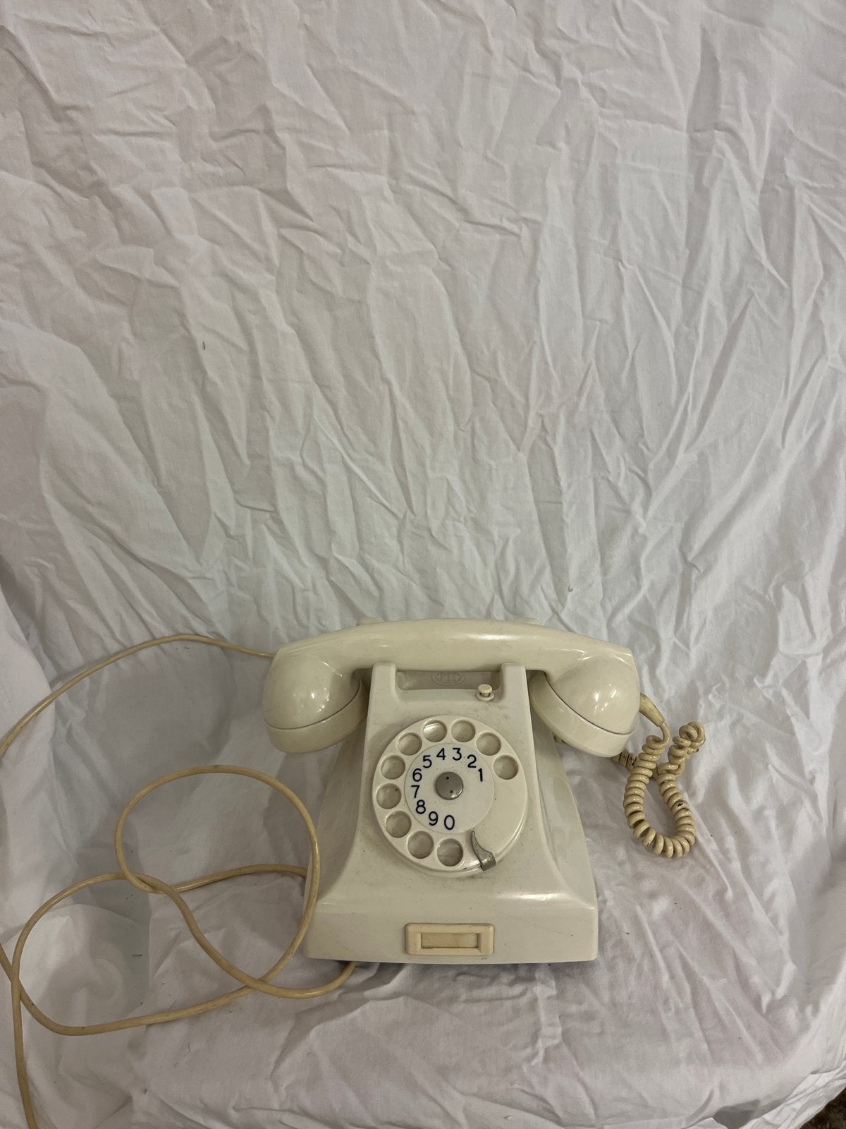 Vintage PTT Telefoon T65 Crème met Draaischijf, Telecommunicatie, Vaste telefoons | Niet Draadloos, Ophalen, Gebruikt, Met draaischijf