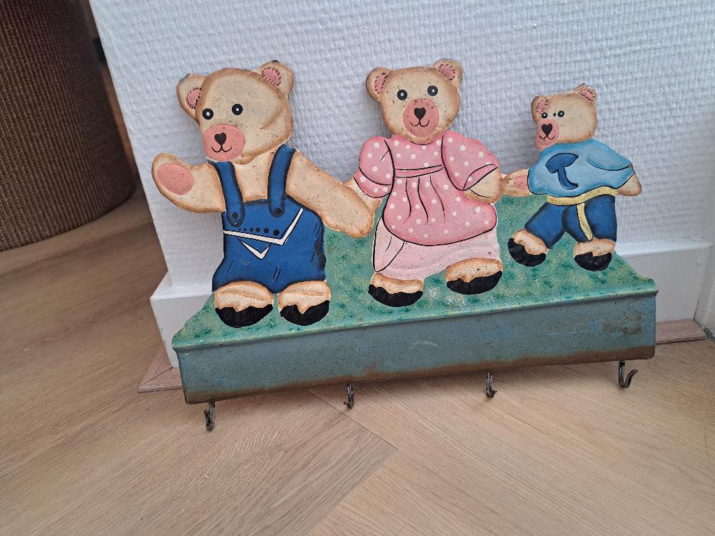 Vintage metalen kinderkapstok, Ophalen of Verzenden, Gebruikt, Kapstokje
