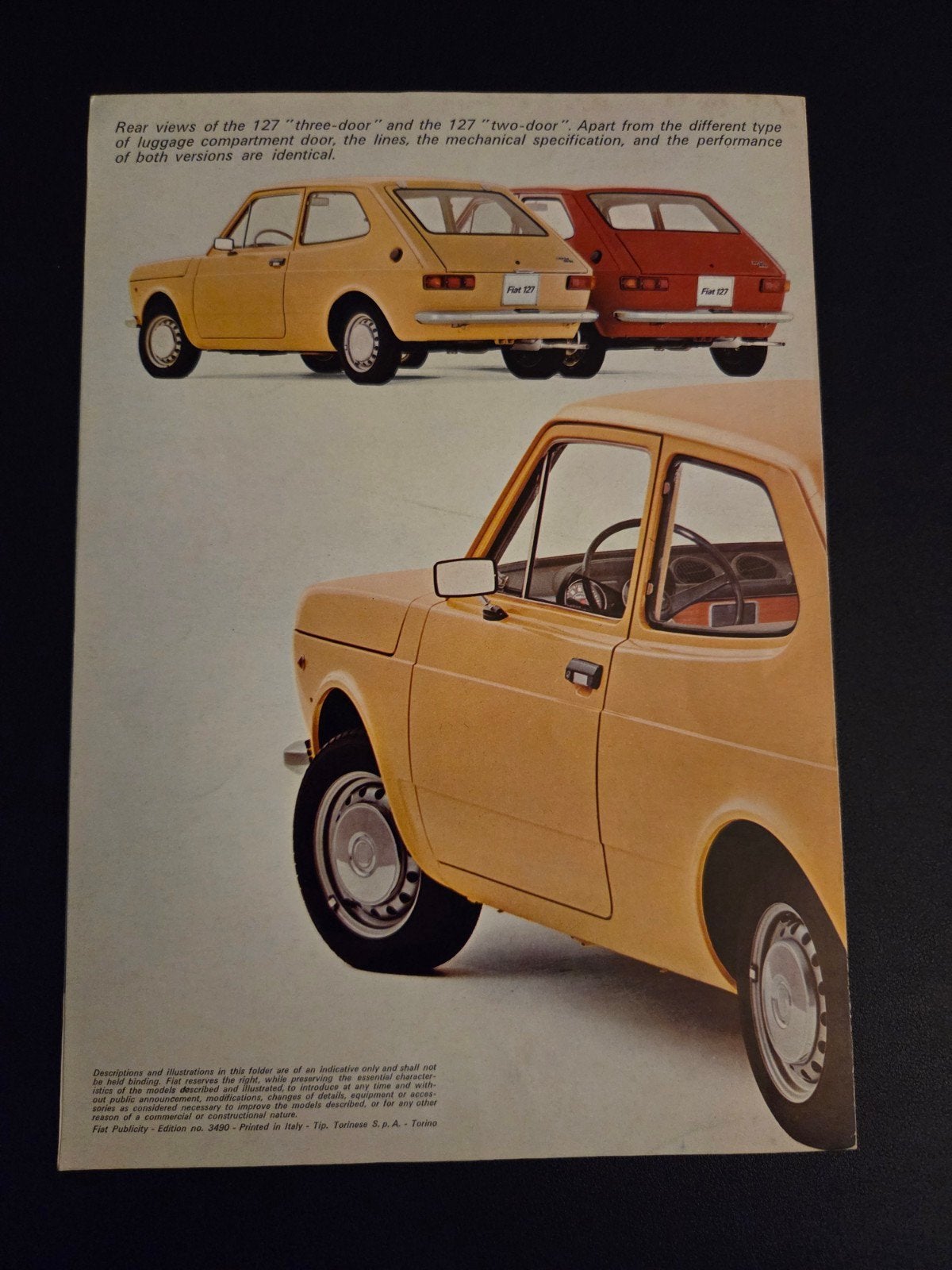 Brochure Fiat 127 3-door, Ophalen of Verzenden, Zo goed als nieuw, Overige merken