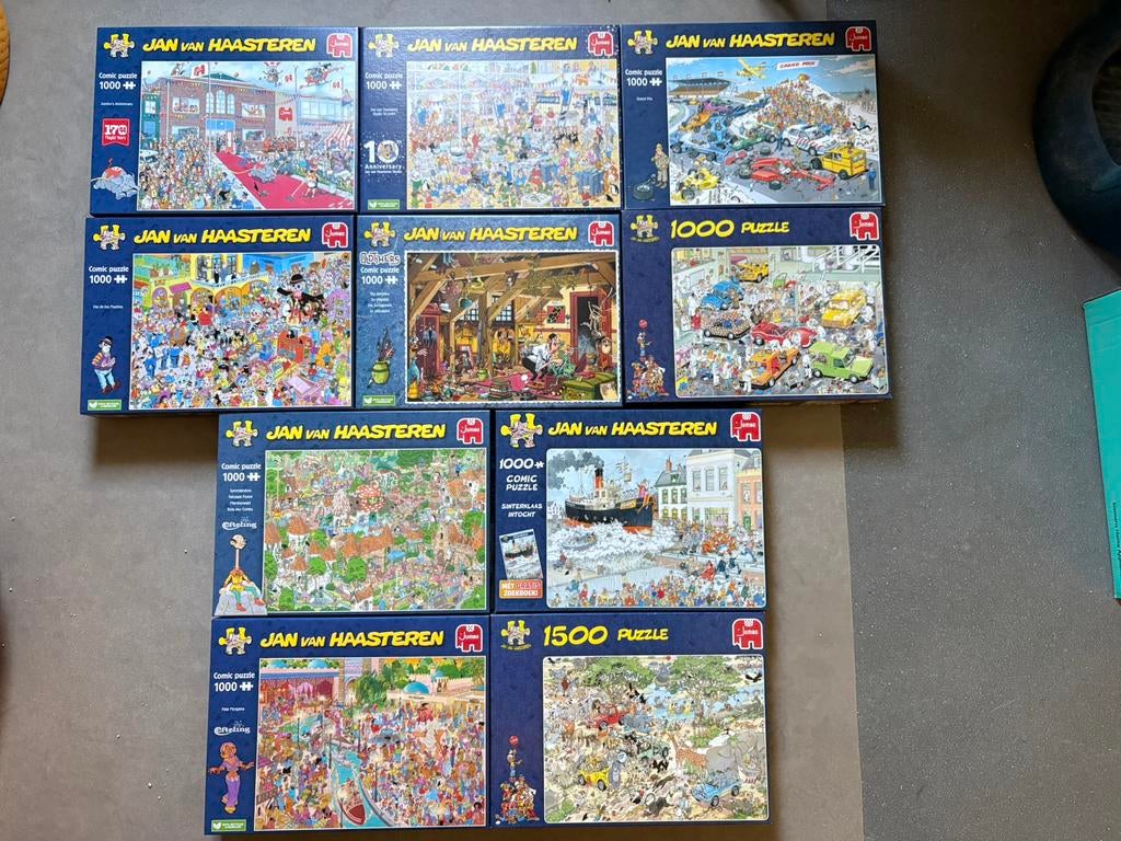 Jan van Haasteren puzzels, Ophalen, 500 t/m 1500 stukjes, Zo goed als nieuw