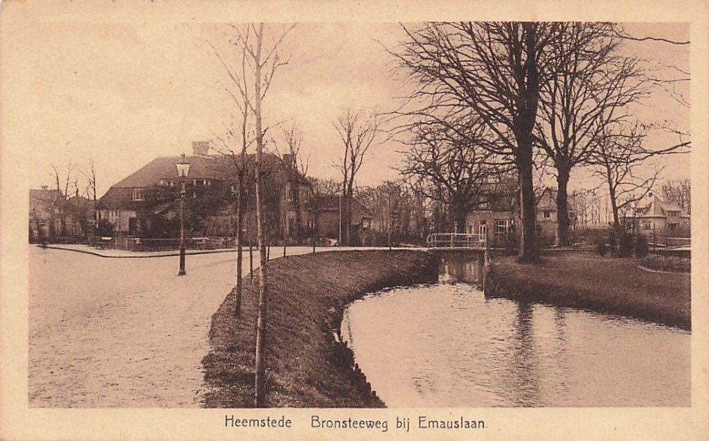 AM183 Heemstede Bronsteeweg bij Emauslaan 1925 uitg. Gimbel, Verzenden, 1920 tot 1940, Gelopen, Noord-Holland