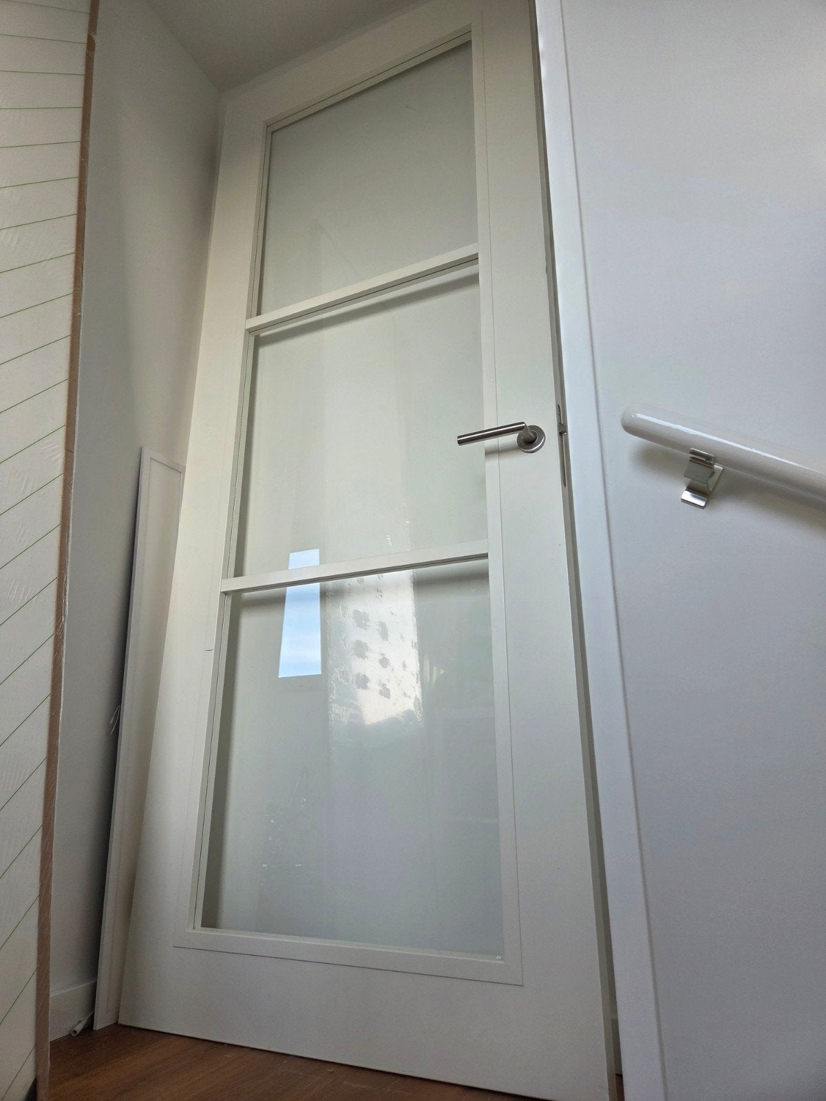Witte stompe binnendeur Svedex zgan, Ophalen, 80 tot 100 cm, 215 cm of meer, Binnendeur