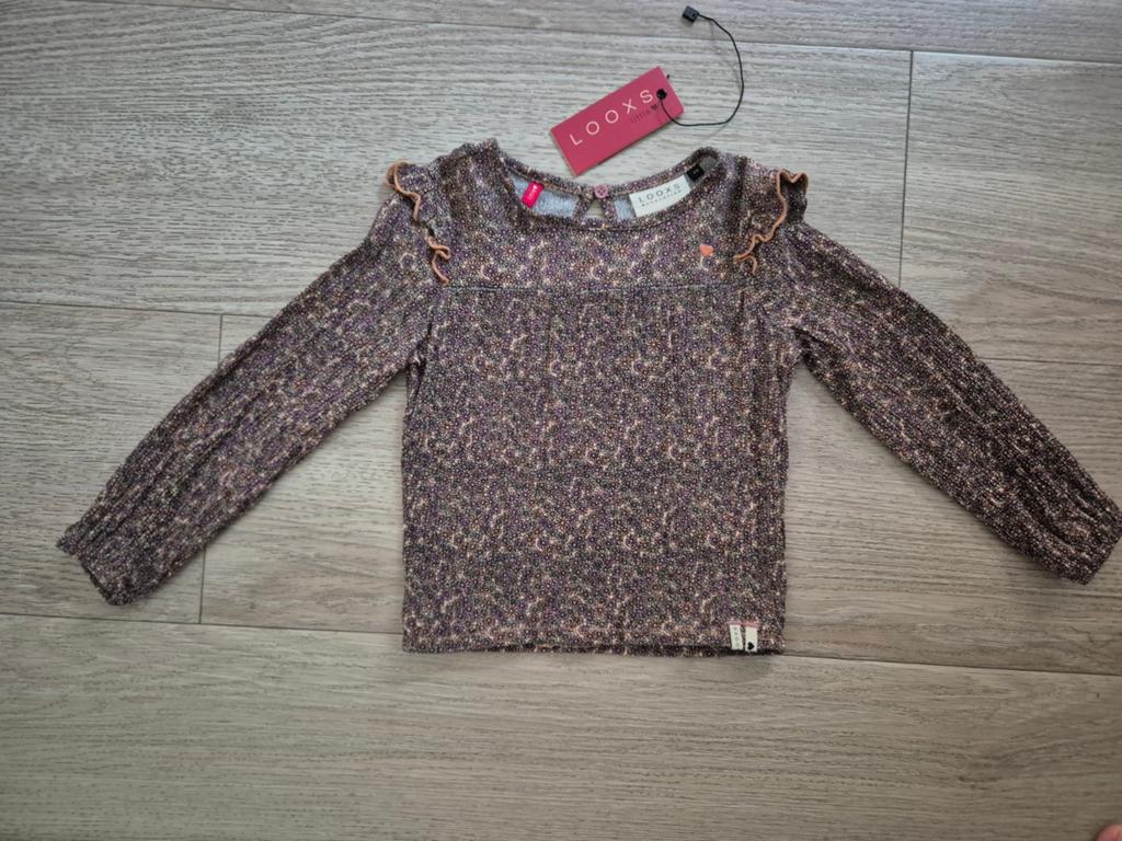 Looxs blouse longsleeve shirt bloemetjes mt 110/116, Kinderen en Baby's, Kinderkleding | Maat 110, Ophalen of Verzenden, Zo goed als nieuw