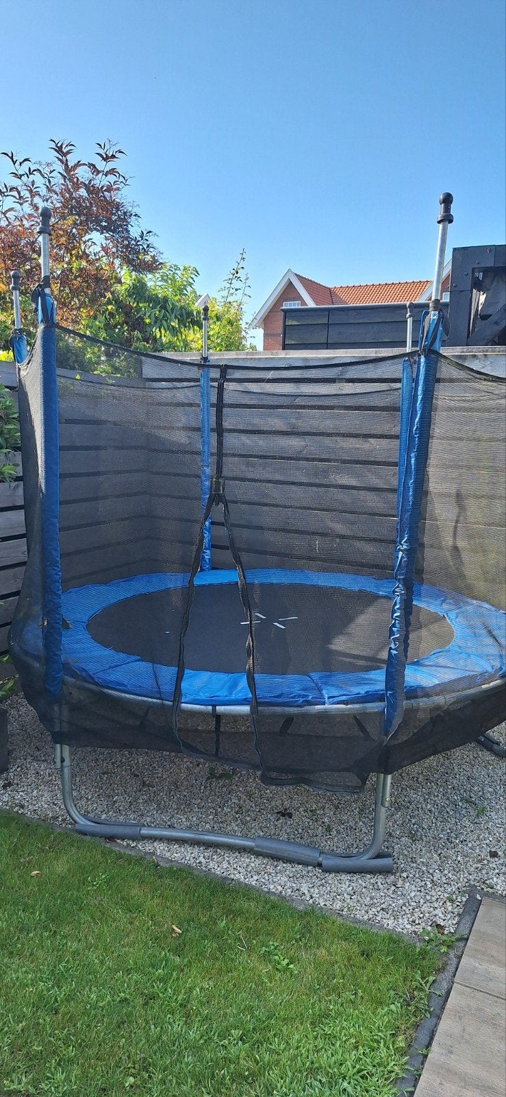Trampoline 2,40m doorsnee met veiligheidsnet, Ophalen, Gebruikt