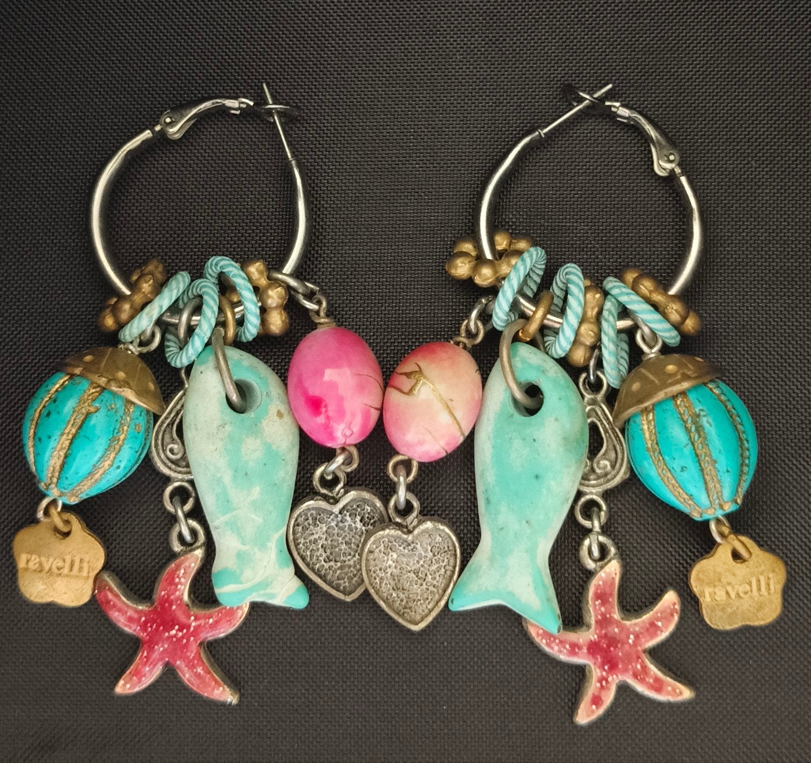 Karin Ravelli Ibiza Oorbellen met Zeethema - Uniek, Sieraden, Tassen en Uiterlijk, Overige materialen, Overige kleuren, Ophalen of Verzenden