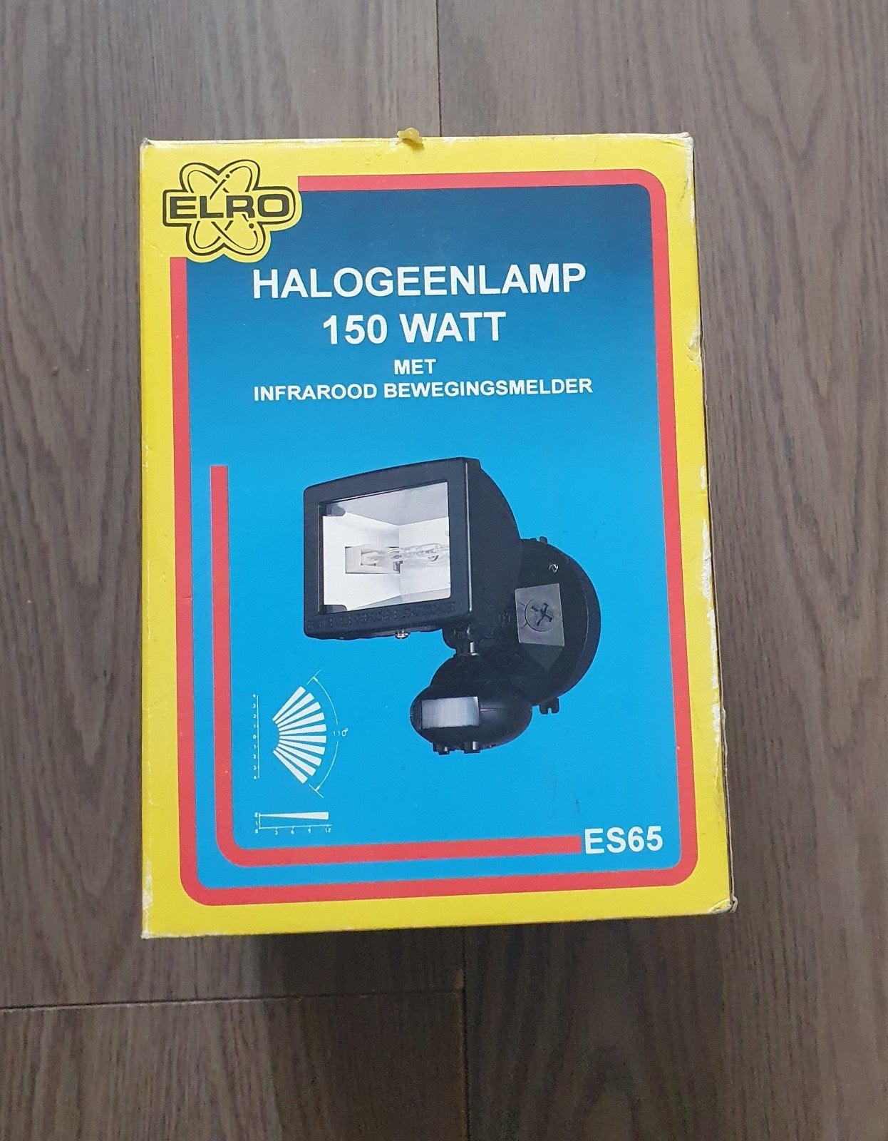 Nieuwe Halogeenlamp 150W met Bewegingsmelder (ELRO ES65), Overige materialen, Wandlamp, Nieuw, Ophalen of Verzenden
