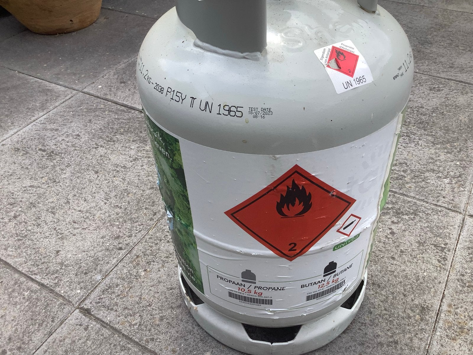 Antargaz propaan/butaan gasfles 11,2 kg, Ophalen, Gebruikt