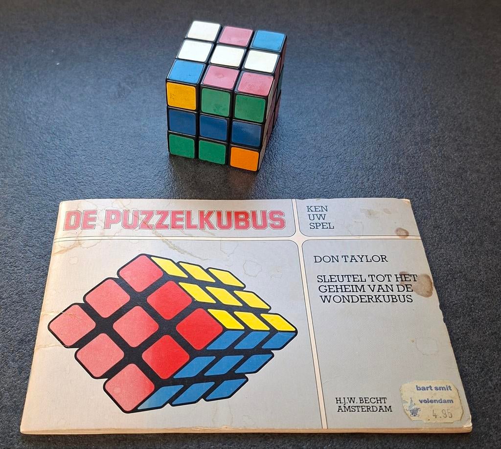 Rubix kubus + boekje ( Vintage) Jaren 80, Ophalen of Verzenden, Gebruikt