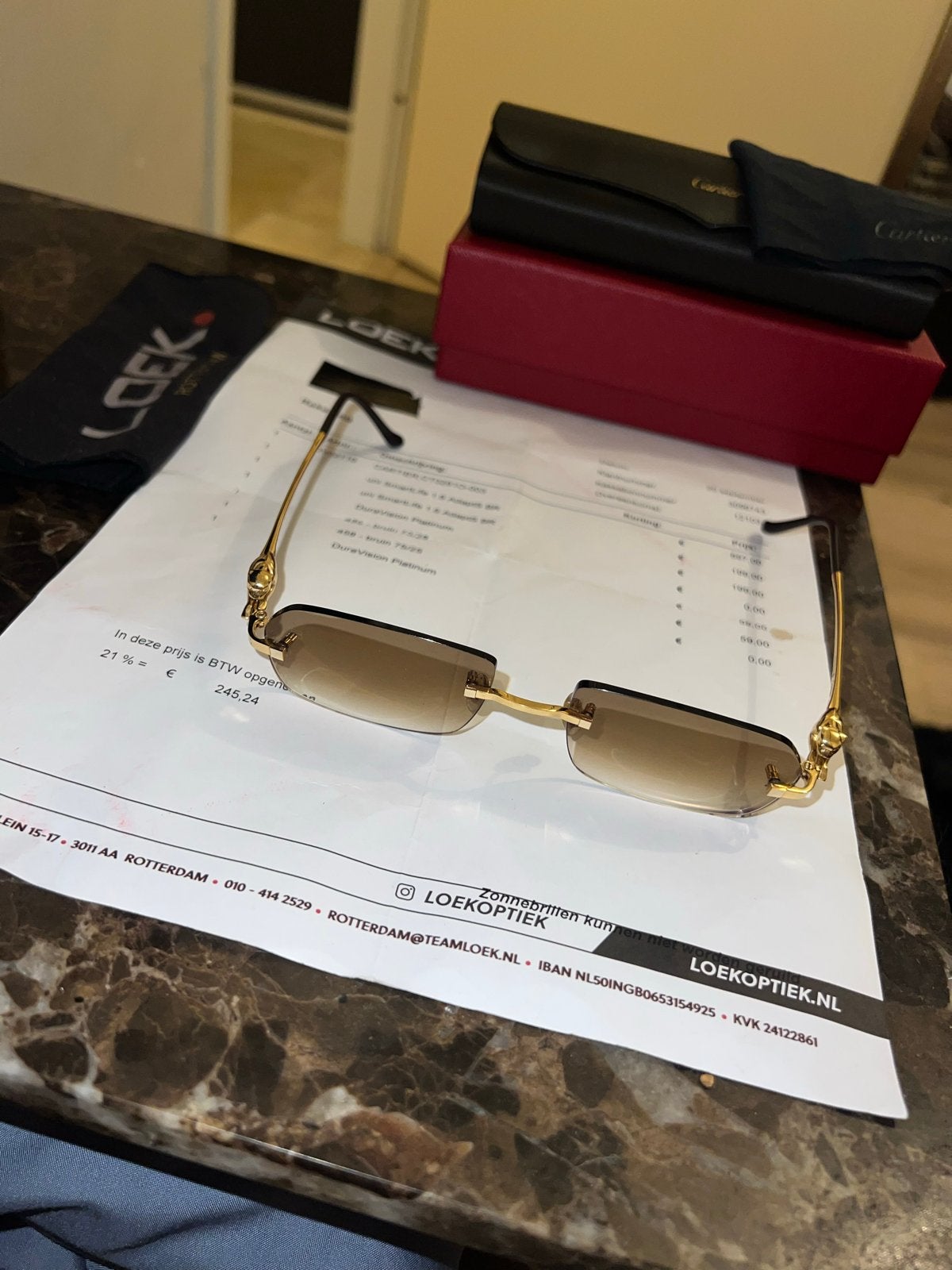 Cartier bril - Zo goed als nieuw, Overige merken, Bruin, Ophalen of Verzenden, Zo goed als nieuw