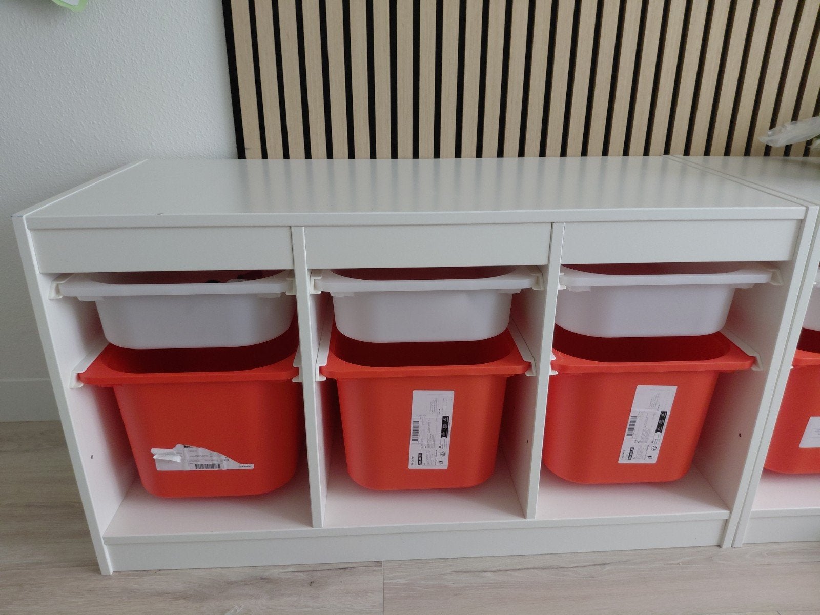 Twee IKEA Trofast opbergkasten met 12 bakken, Ophalen, Gebruikt
