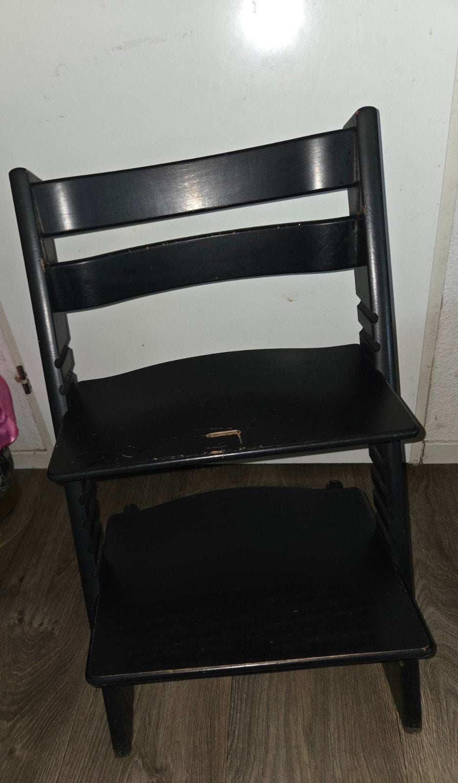 Stokke Tripp Trapp kinderstoel - Zwart, Kinderen en Baby's, Kinderstoelen, Ophalen, Gebruikt, Meegroeistoel